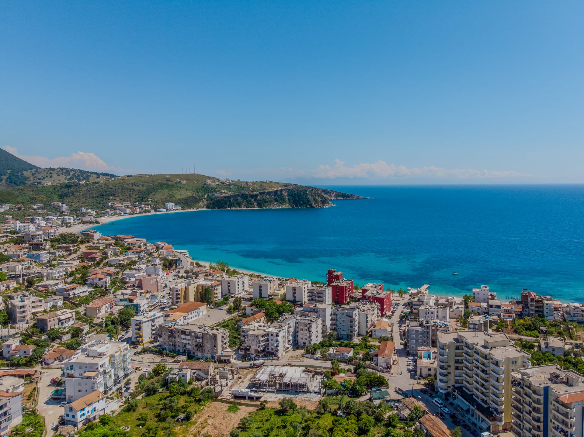 Himare Albanian Riviera city by the water