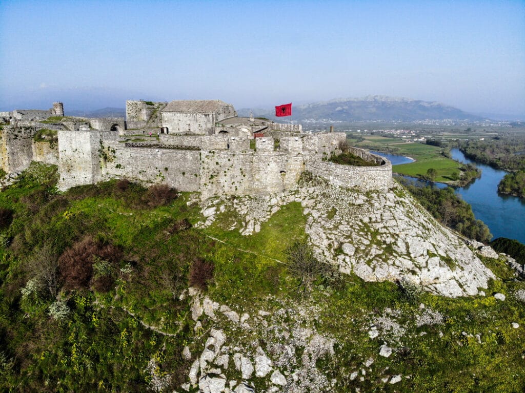 Rozafa Castle Fortress in Shkoder Albania AdobeStock 272041047