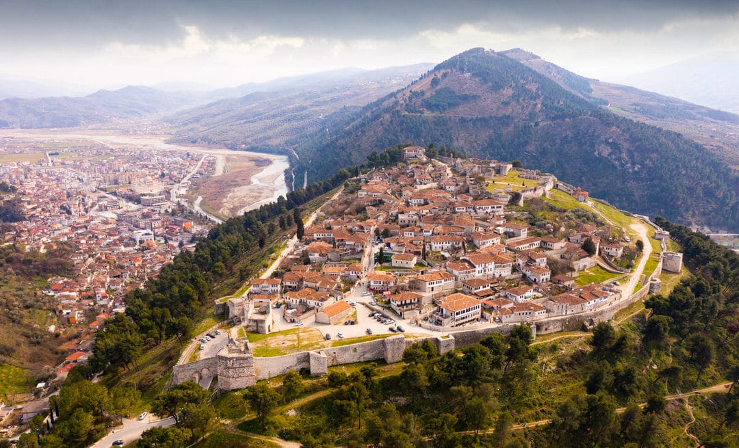 Berat with view of castle walls 1