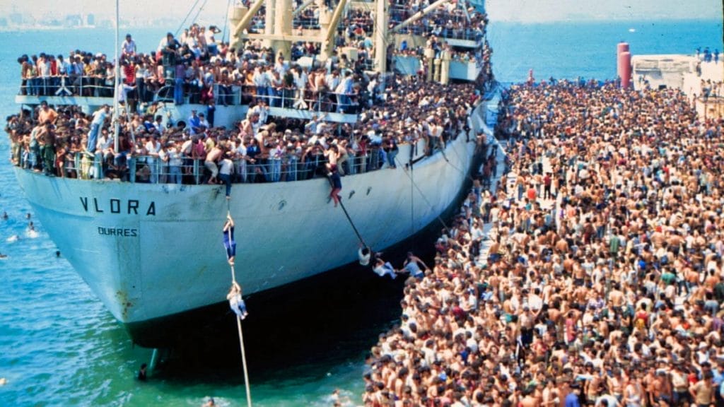 August 8, 1991, Vlora's Historic Arrival in Bari
