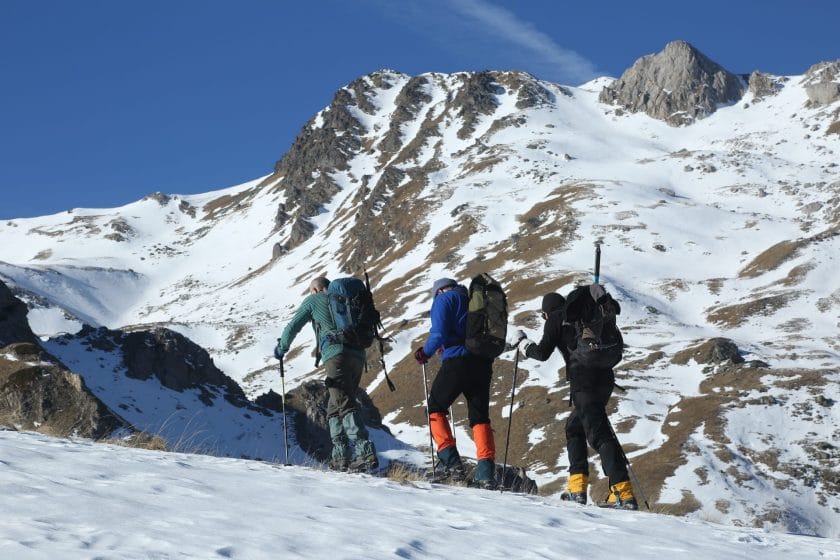 Mountaineers climbing the Albanian Alps in Northern Albania