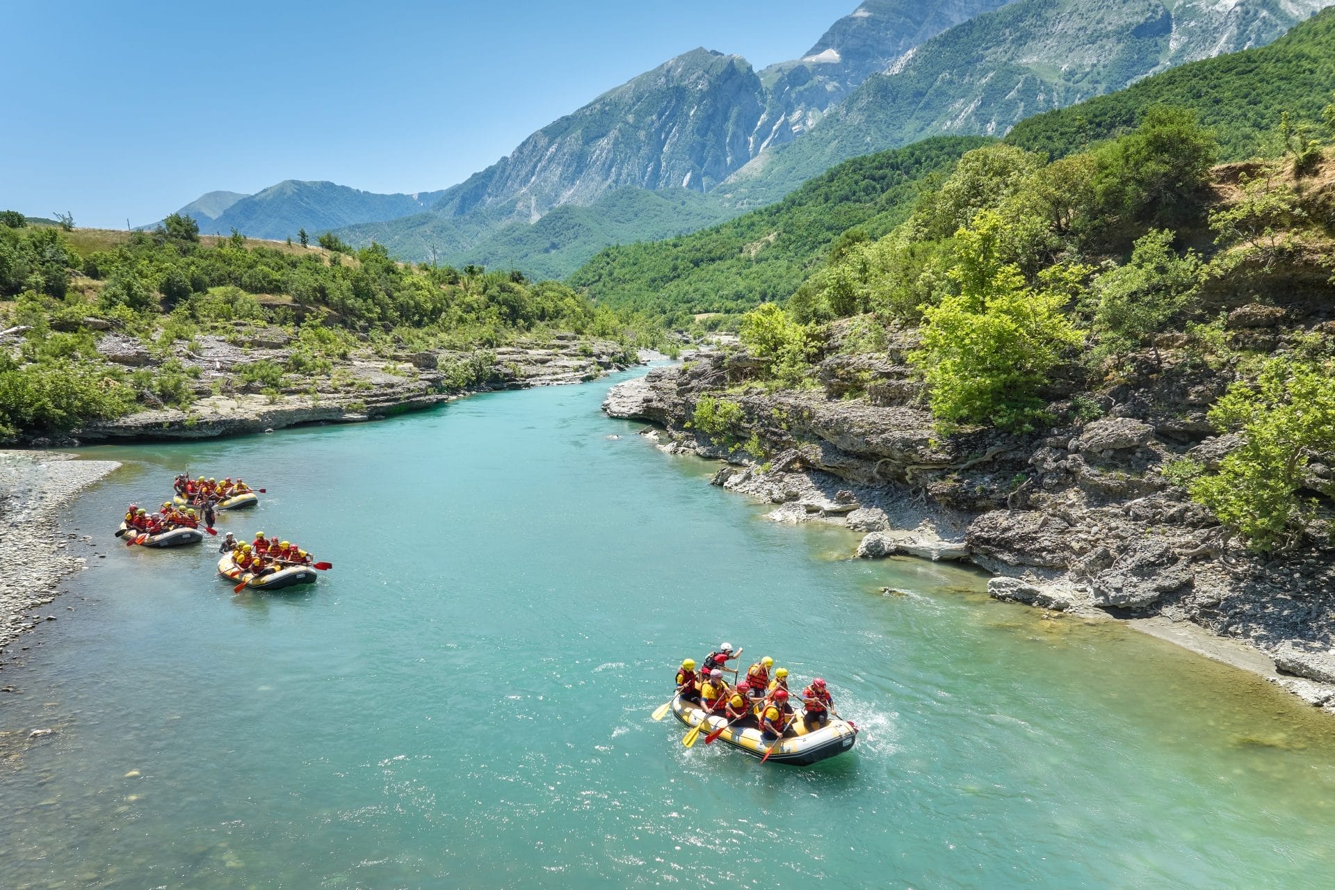 White water Rafting Vjosa River Albania