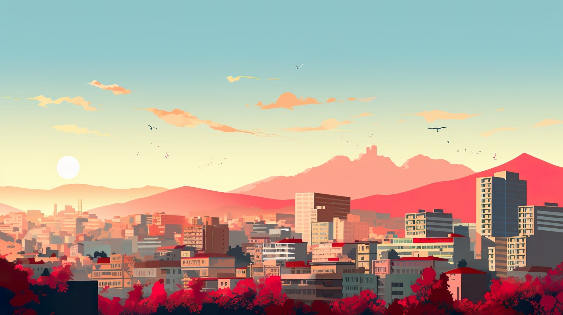 Albania - Tirana Illustration