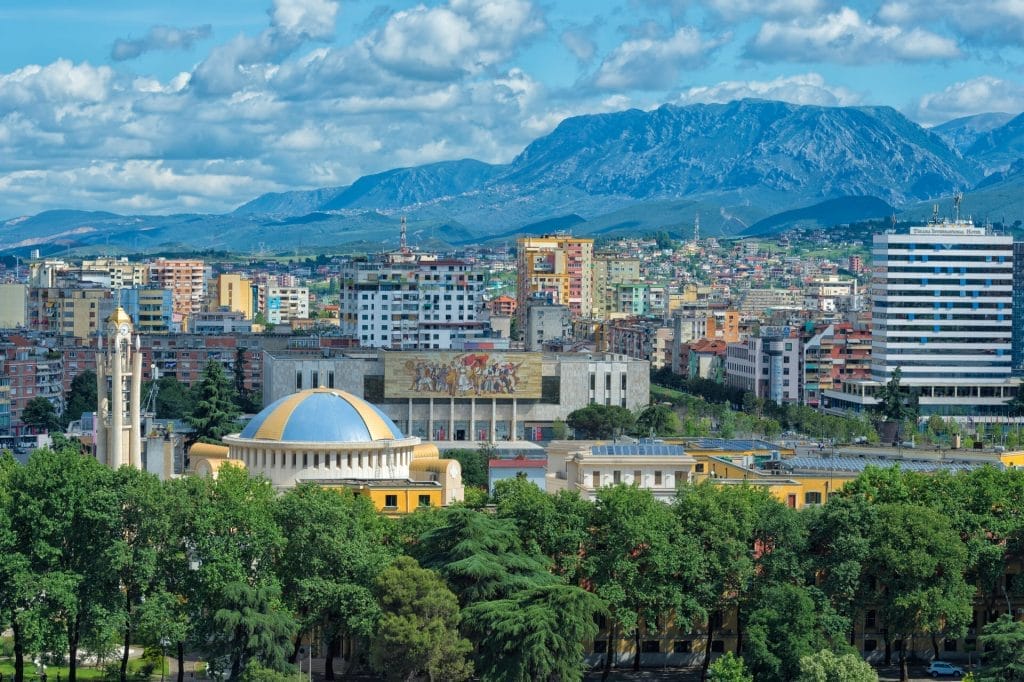 View over Tirana