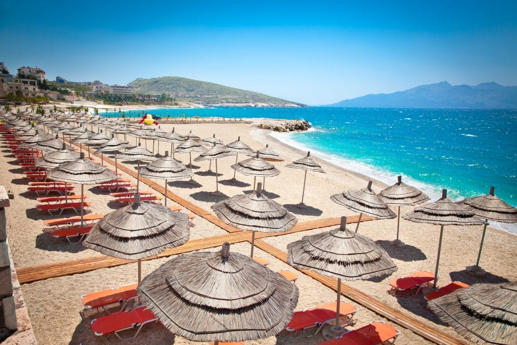 Beautiful beach in Saranda Albania