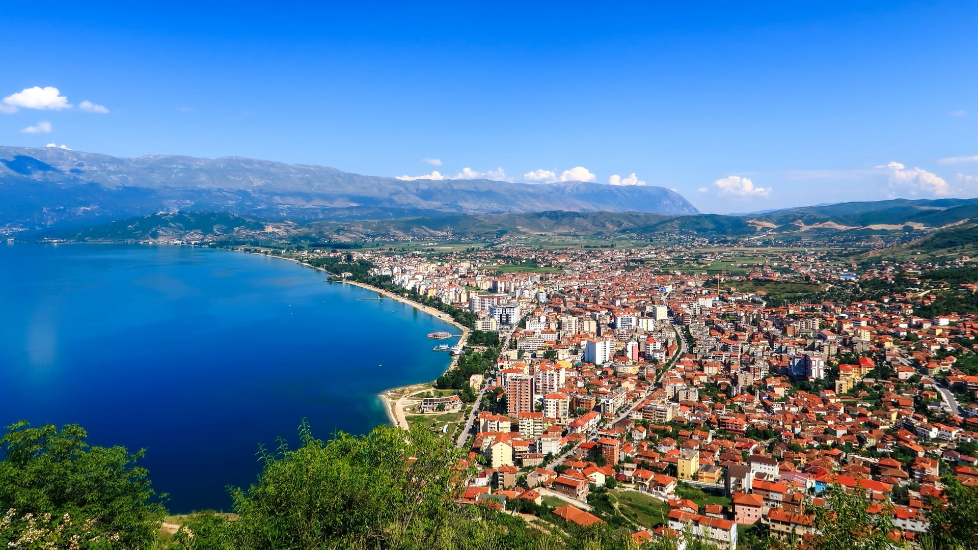 Lake Ohrid in Pogradec, Albania
