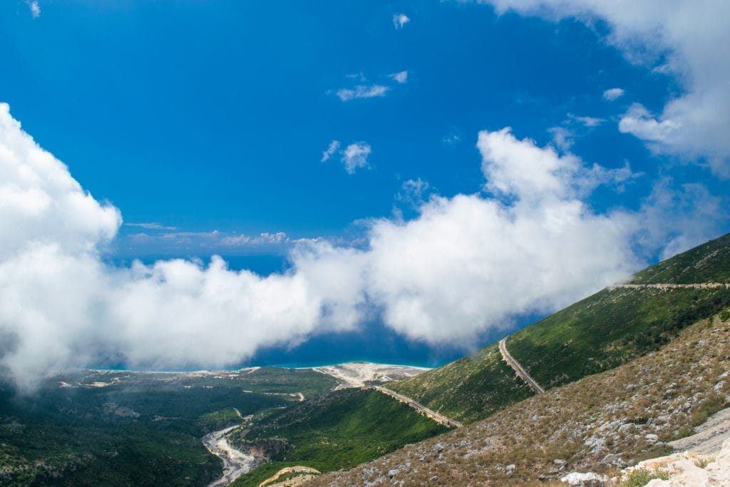 Llogara pass in Albania.
