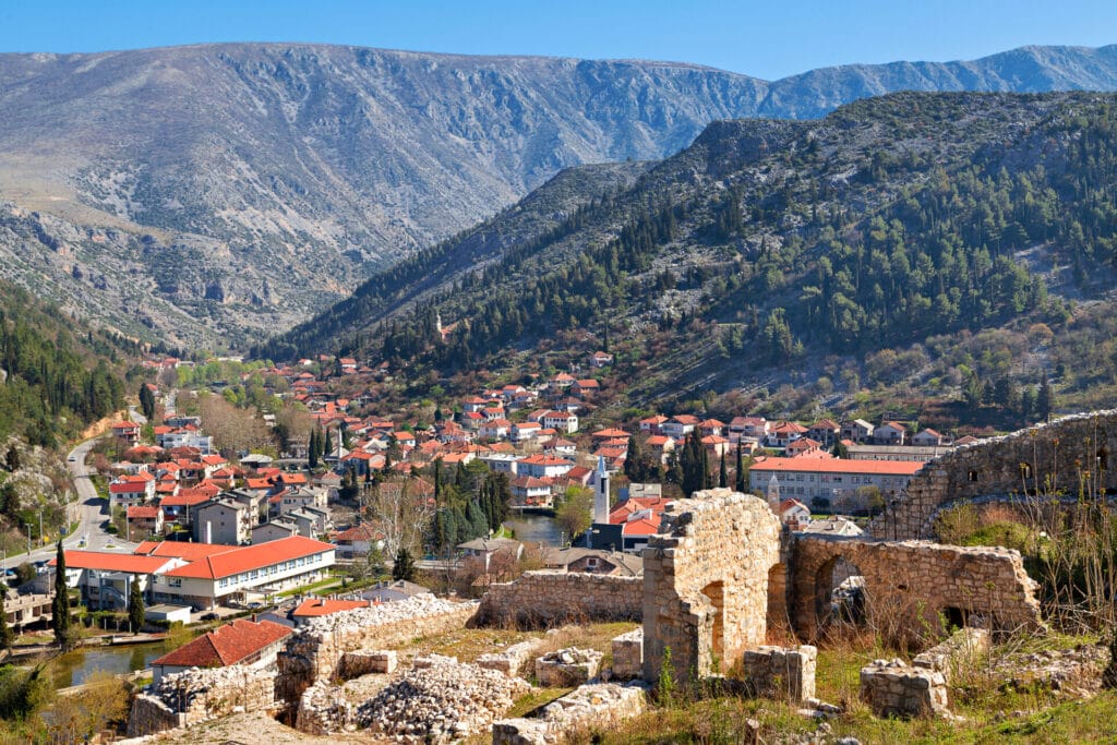 View over the town of Stolac in Bosnia and Herzegovina AdobeStock 364579819