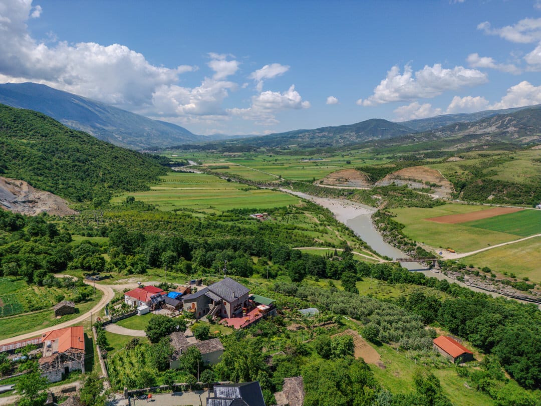 aerial image of Grabovë Përmet